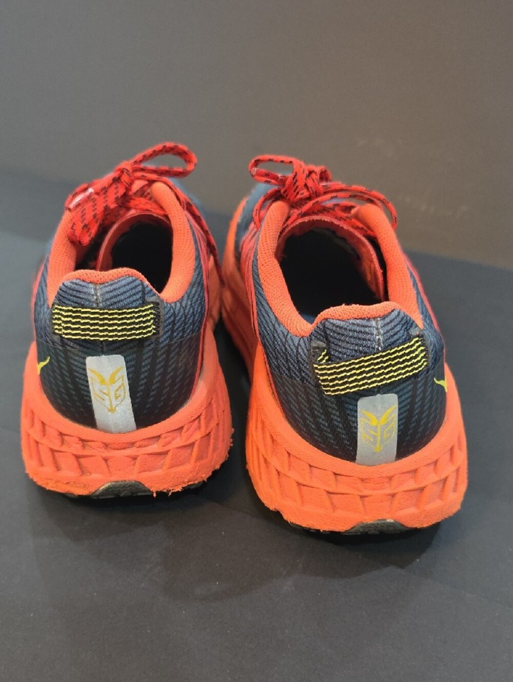 Hoka Speedgoat 4 Vibram Men's Athletic Shoes in Orange and Blue/Black Size 9.5 - Picture 6 of 10